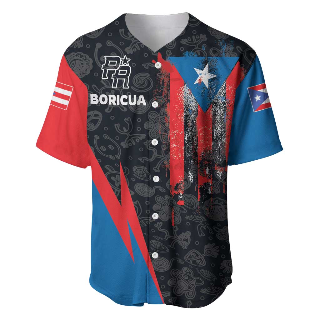Puerto Rico Baseball Jersey Boricua PR Flag Style