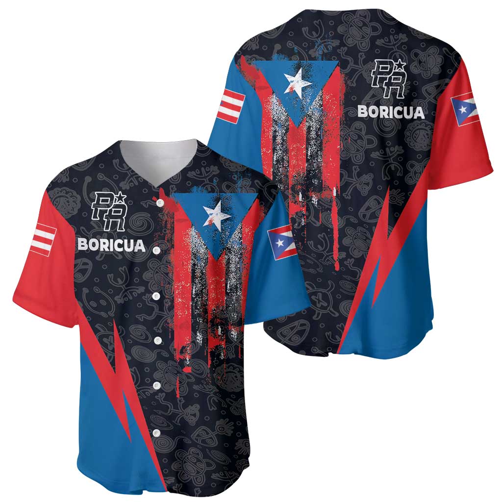 Puerto Rico Baseball Jersey Boricua PR Flag Style