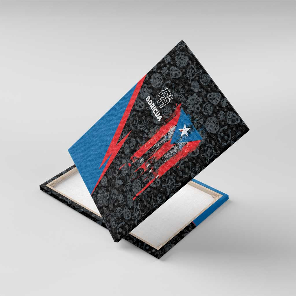 Puerto Rico Canvas Wall Art Boricua PR Flag Style