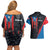 Puerto Rico Couples Matching Off Shoulder Short Dress and Hawaiian Shirt Boricua PR Flag Style