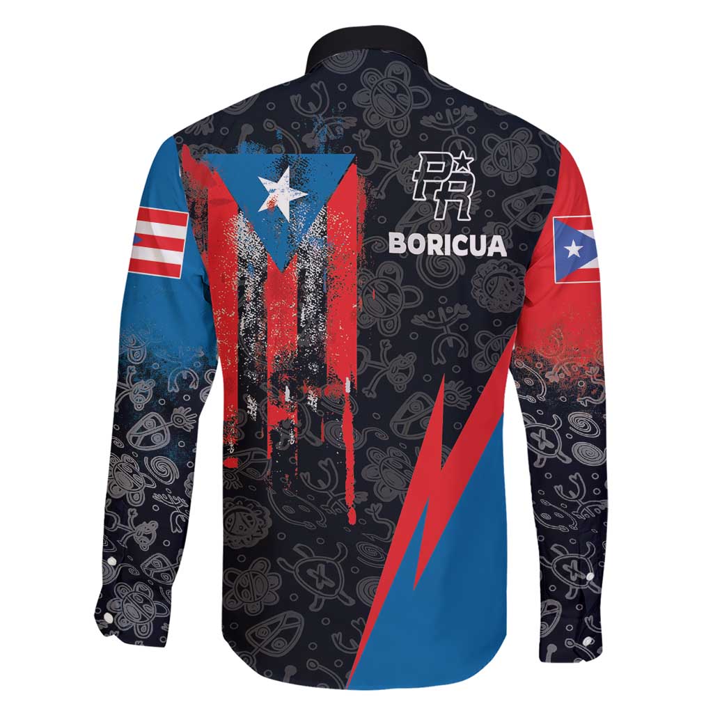 Puerto Rico Family Matching Short Sleeve Bodycon Dress and Hawaiian Shirt Boricua PR Flag Style