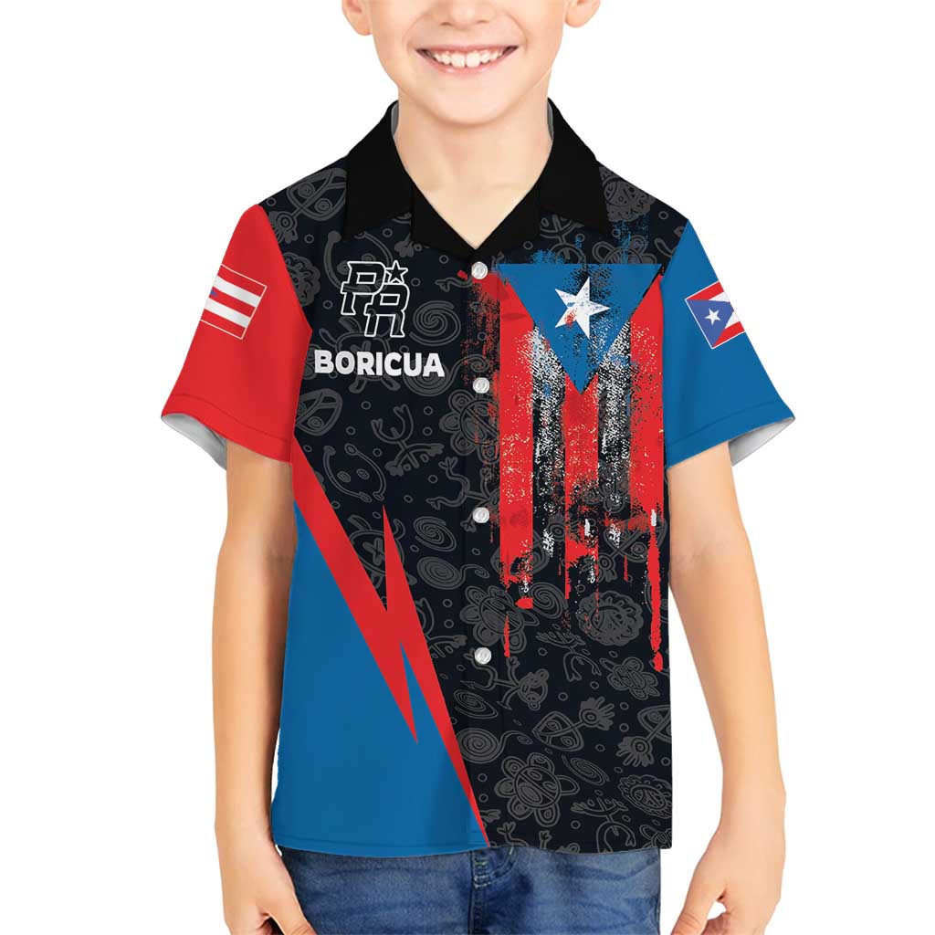 Puerto Rico Family Matching Tank Maxi Dress and Hawaiian Shirt Boricua PR Flag Style