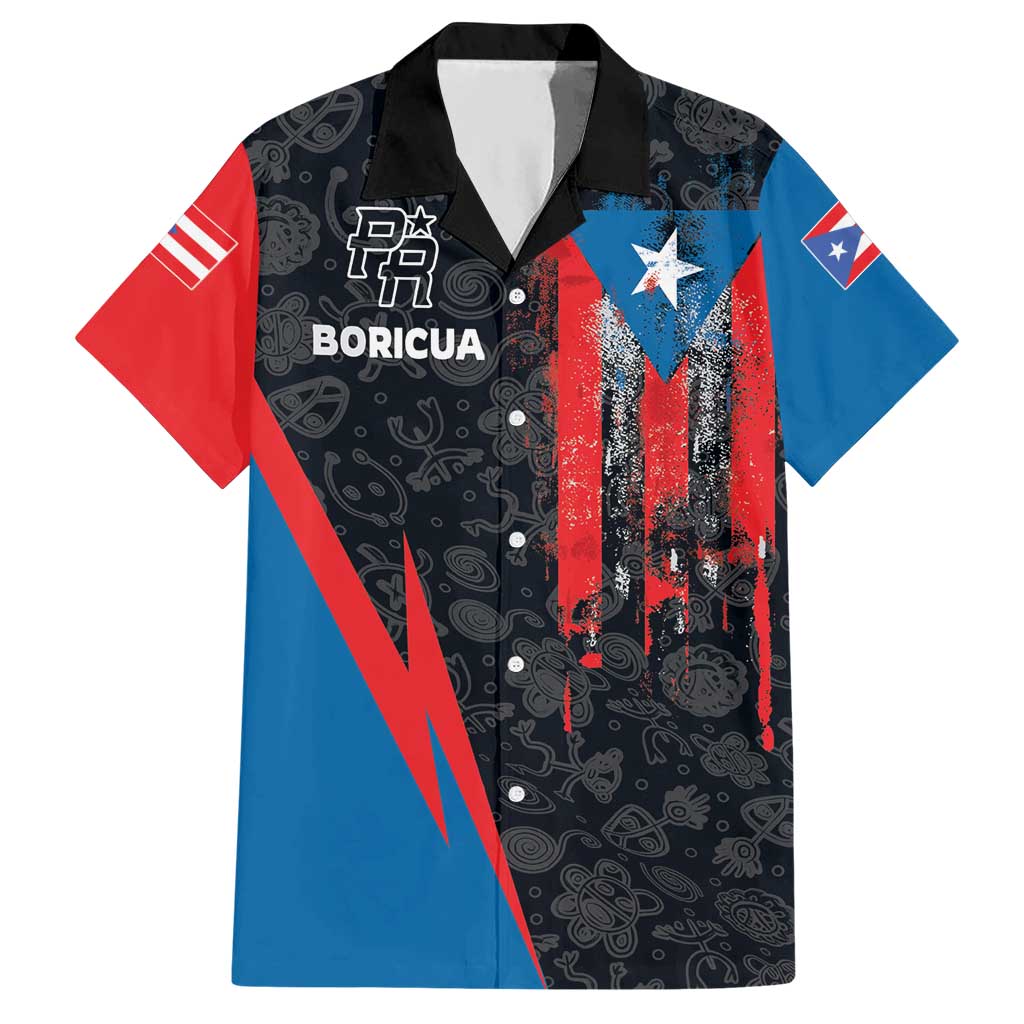 Puerto Rico Hawaiian Shirt Boricua PR Flag Style