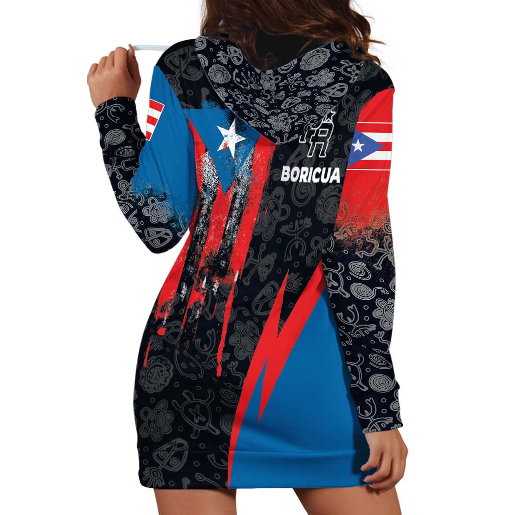 Puerto Rico Hoodie Dress Boricua PR Flag Style