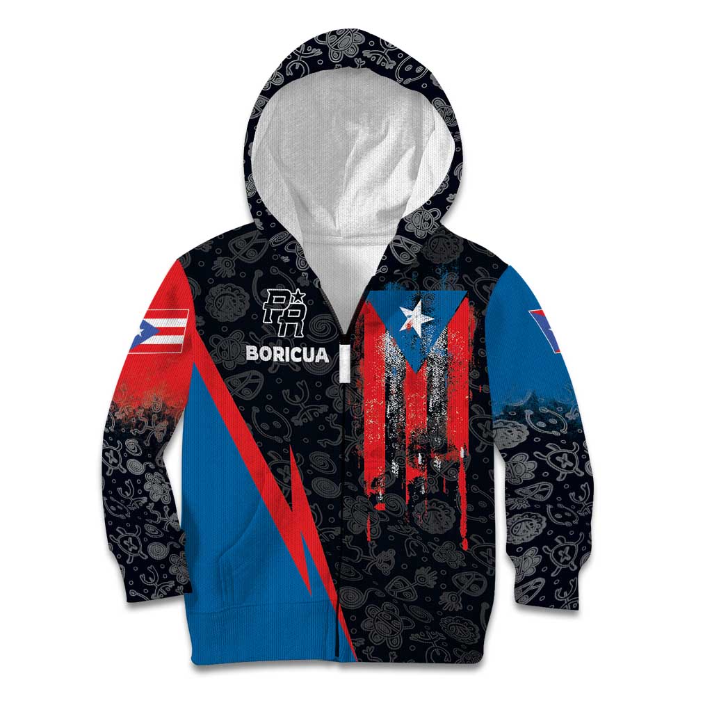 Puerto Rico Kid Hoodie Boricua PR Flag Style