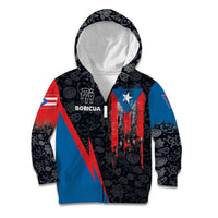 Puerto Rico Kid Hoodie Boricua PR Flag Style