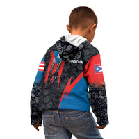 Puerto Rico Kid Hoodie Boricua PR Flag Style