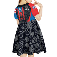 Puerto Rico Kid Short Sleeve Dress Boricua PR Flag Style