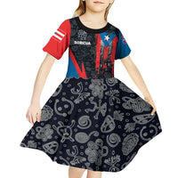 Puerto Rico Kid Short Sleeve Dress Boricua PR Flag Style