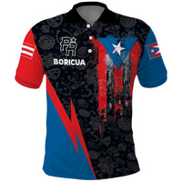 Puerto Rico Polo Shirt Boricua PR Flag Style