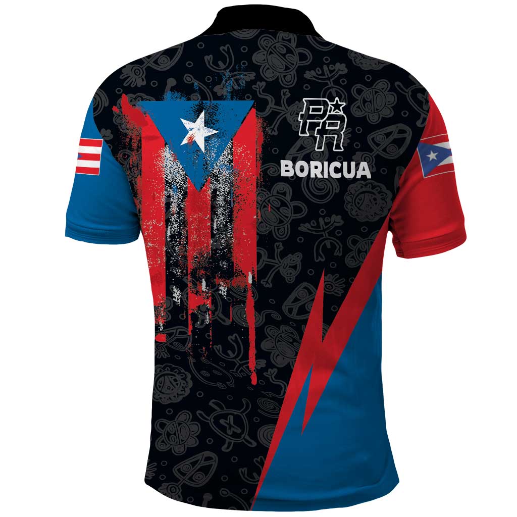Puerto Rico Polo Shirt Boricua PR Flag Style