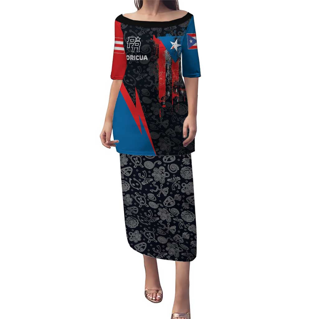 Puerto Rico Puletasi Boricua PR Flag Style