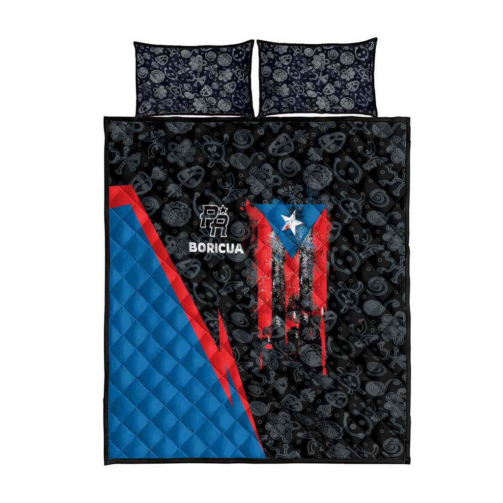 Puerto Rico Quilt Bed Set Boricua PR Flag Style