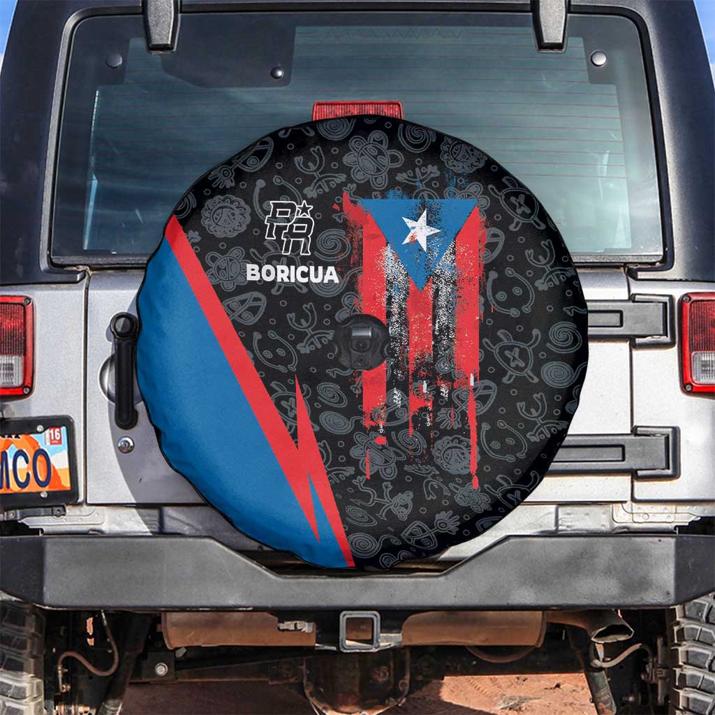 Puerto Rico Spare Tire Cover Boricua PR Flag Style