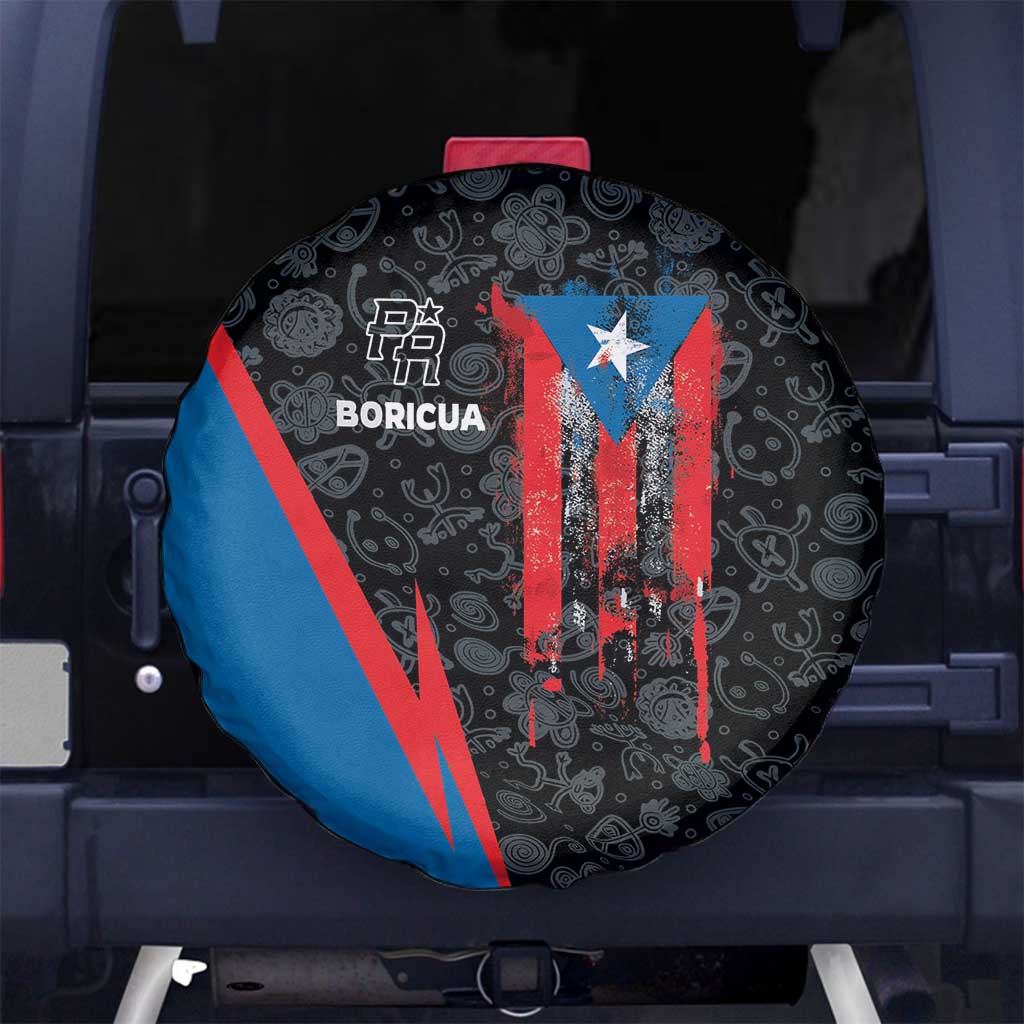Puerto Rico Spare Tire Cover Boricua PR Flag Style