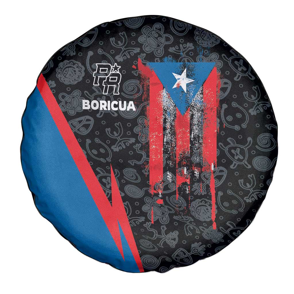 Puerto Rico Spare Tire Cover Boricua PR Flag Style