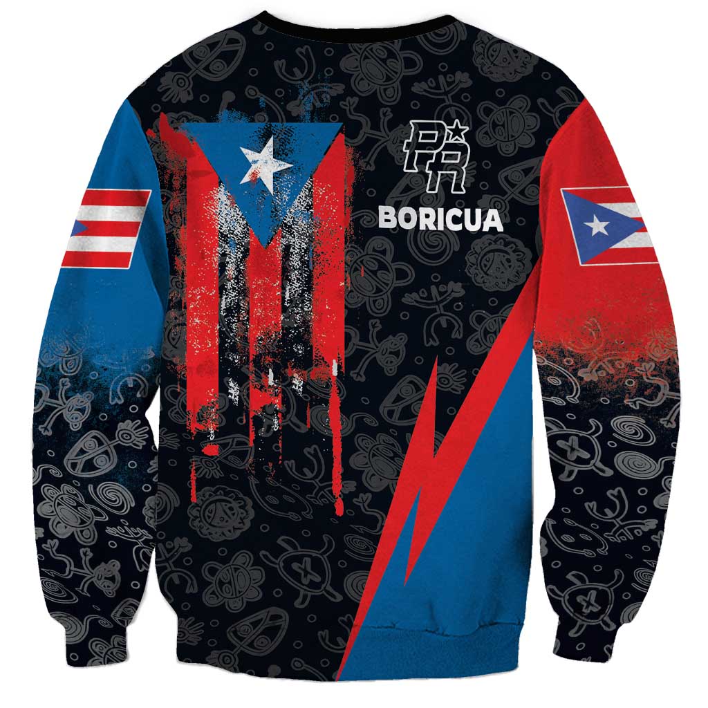Puerto Rico Sweatshirt Boricua PR Flag Style