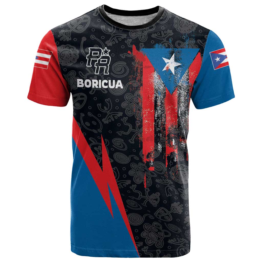 Puerto Rico T Shirt Boricua PR Flag Style