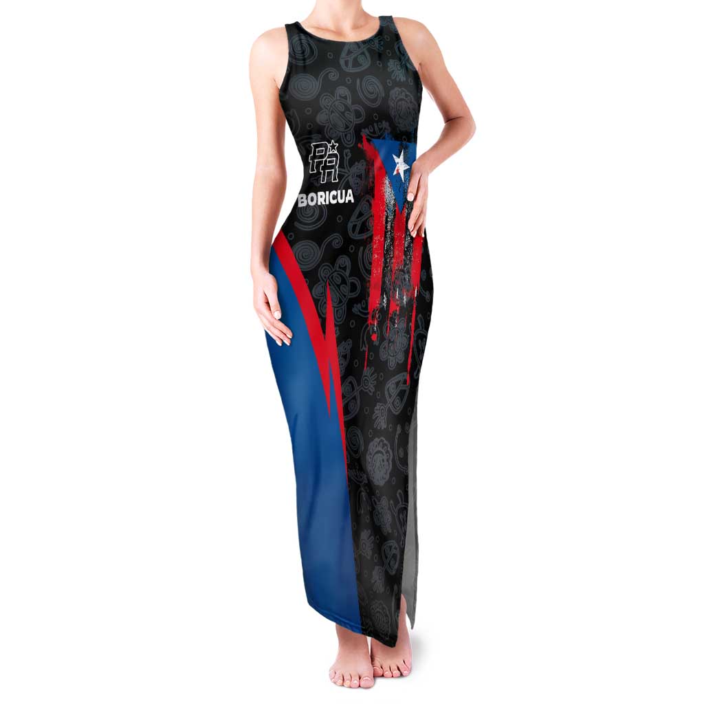 Puerto Rico Tank Maxi Dress Boricua PR Flag Style