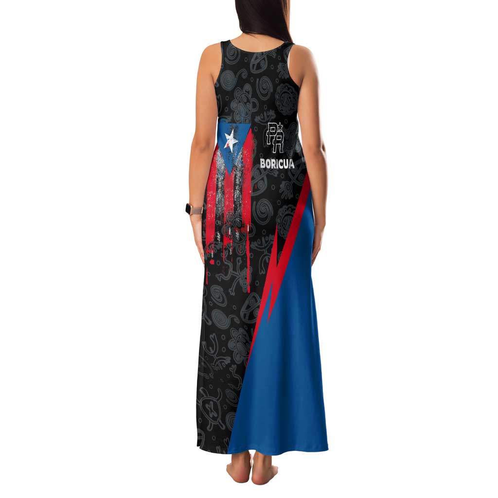 Puerto Rico Tank Maxi Dress Boricua PR Flag Style