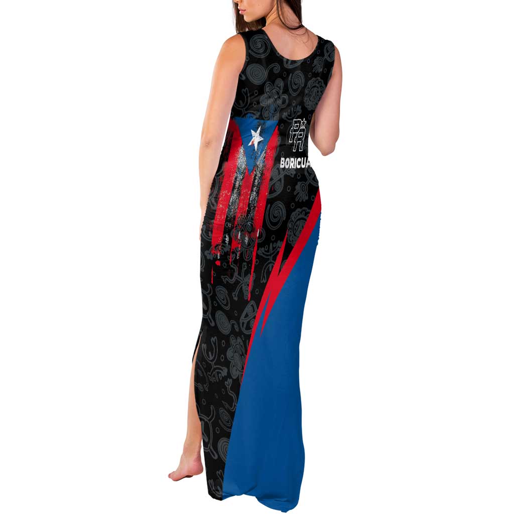 Puerto Rico Tank Maxi Dress Boricua PR Flag Style