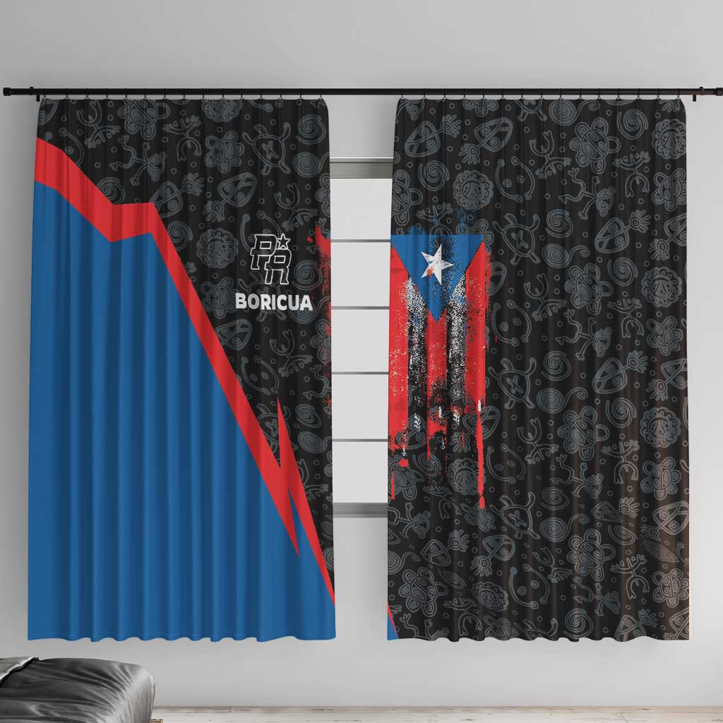 Puerto Rico Window Curtain Boricua PR Flag Style