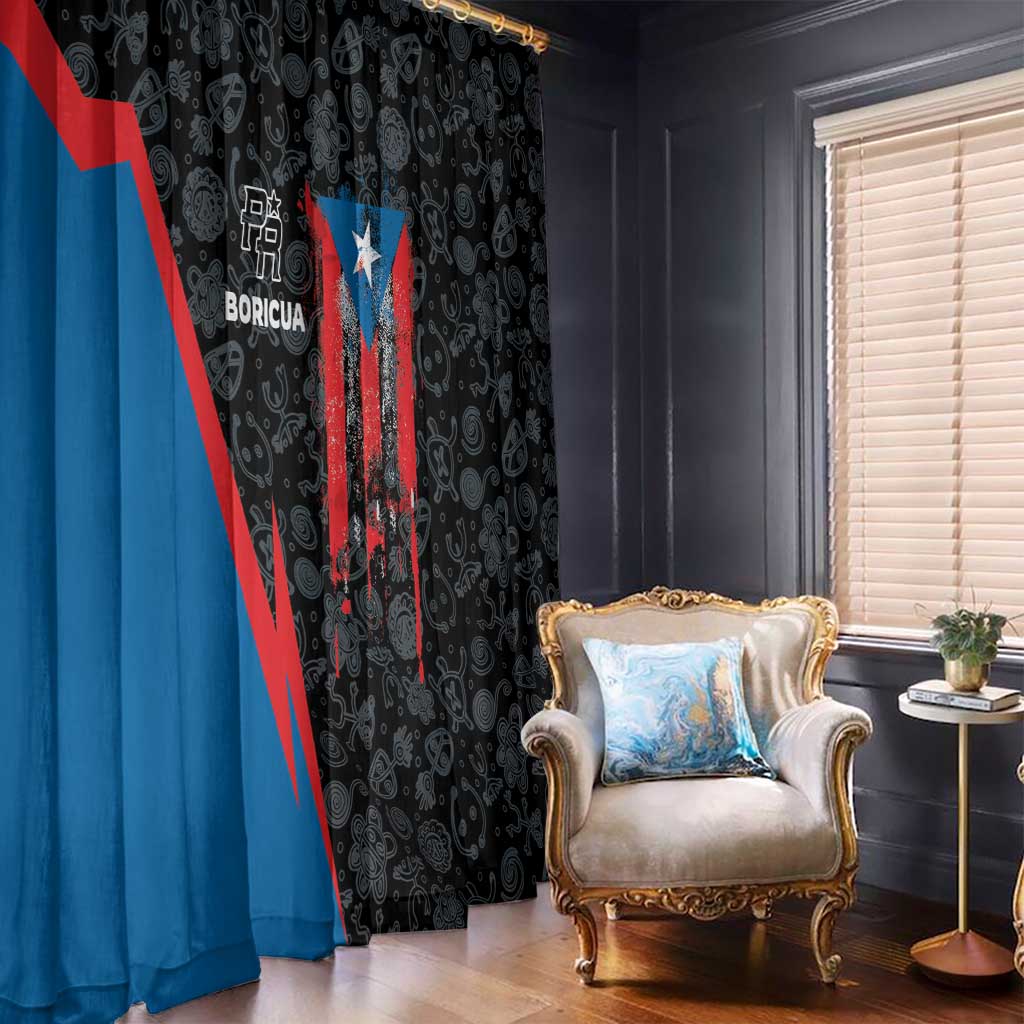 Puerto Rico Window Curtain Boricua PR Flag Style