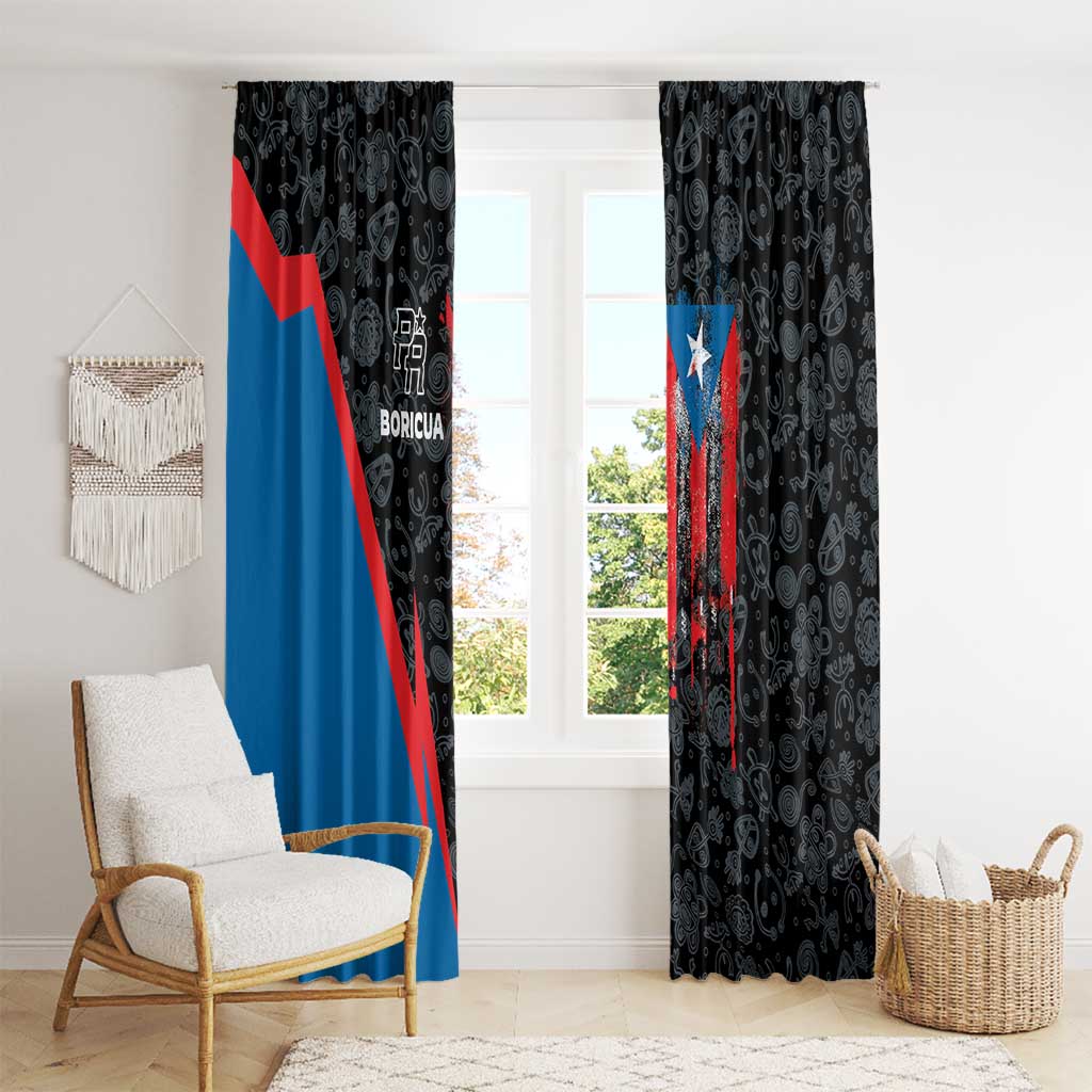 Puerto Rico Window Curtain Boricua PR Flag Style