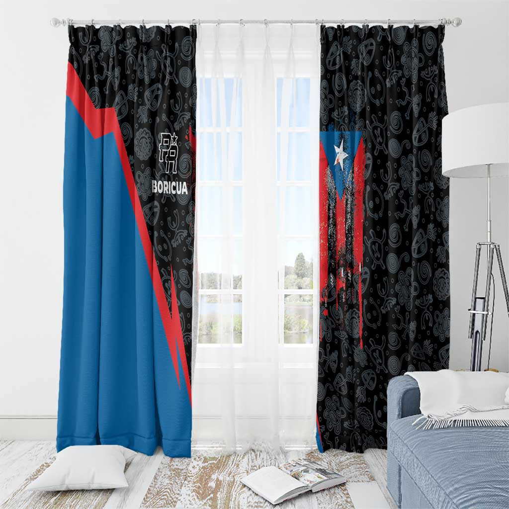 Puerto Rico Window Curtain Boricua PR Flag Style