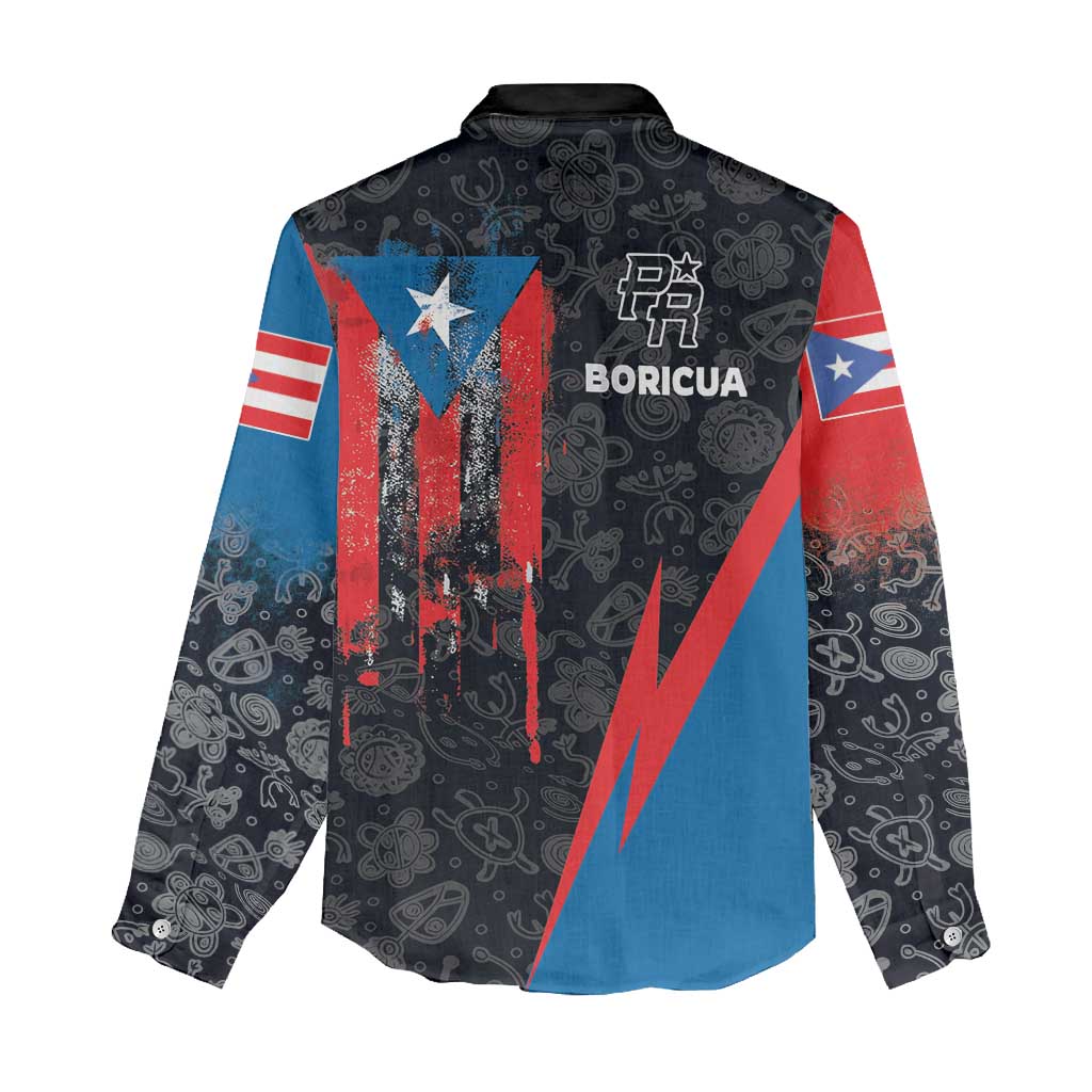 Puerto Rico Women Casual Shirt Boricua PR Flag Style