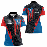 Puerto Rico Women Polo Shirt Boricua PR Flag Style