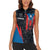 Puerto Rico Women Sleeveless Polo Shirt Boricua PR Flag Style