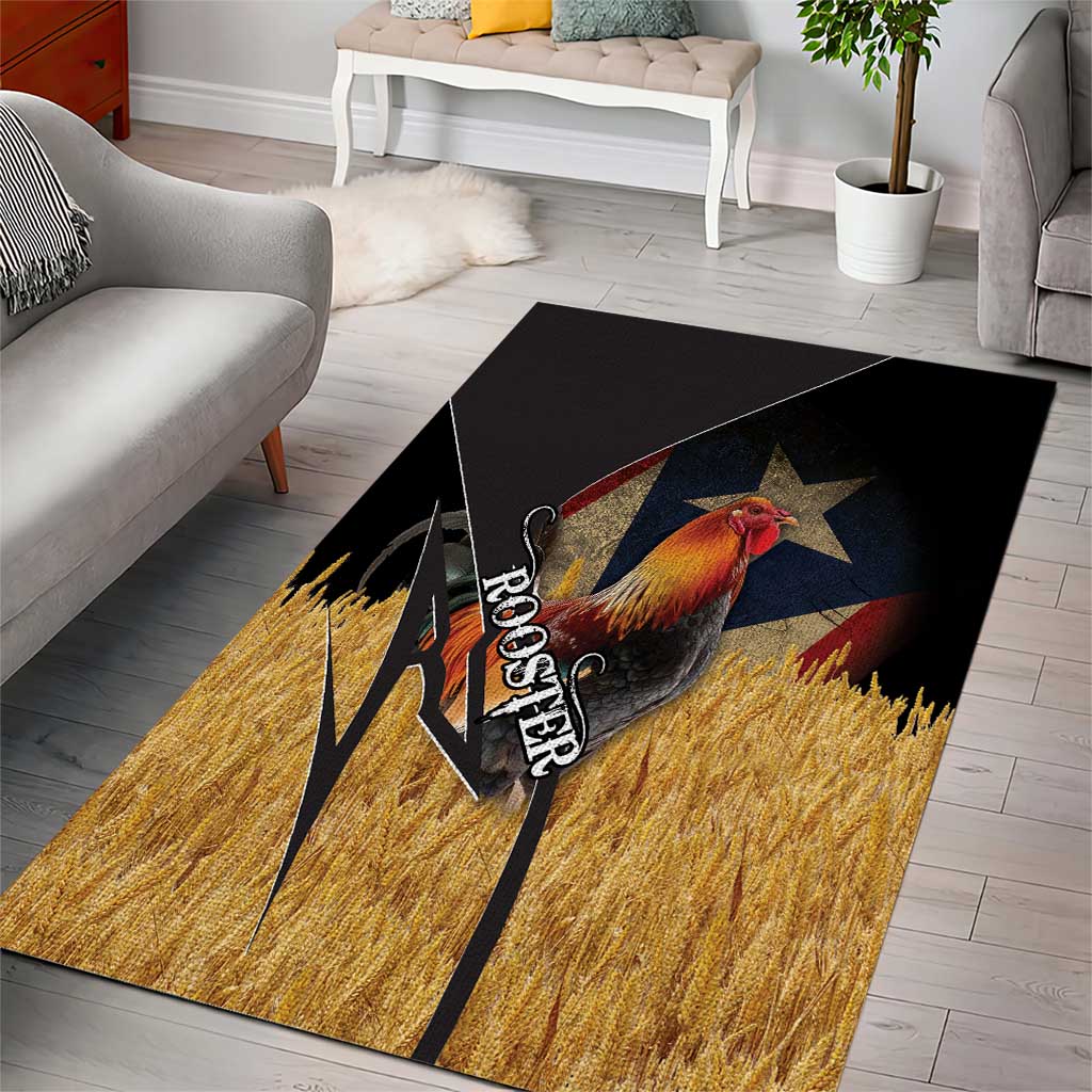 Puerto Rico Rooster Area Rug Gallo Boricua