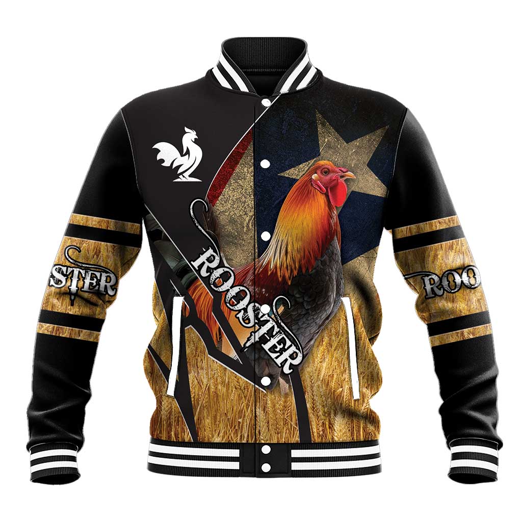 Puerto Rico Rooster Baseball Jacket Gallo Boricua