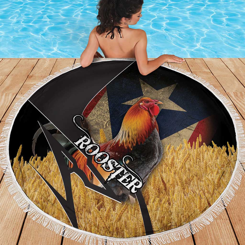 Puerto Rico Rooster Beach Blanket Gallo Boricua
