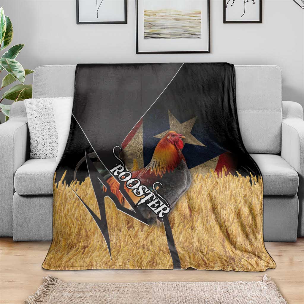 Puerto Rico Rooster Blanket Gallo Boricua