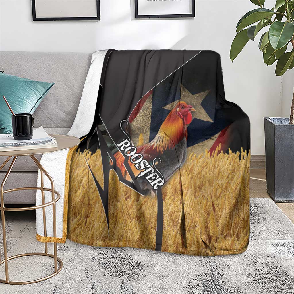 Puerto Rico Rooster Blanket Gallo Boricua