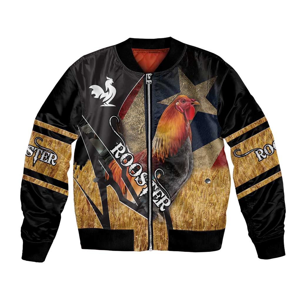 Puerto Rico Rooster Bomber Jacket Gallo Boricua
