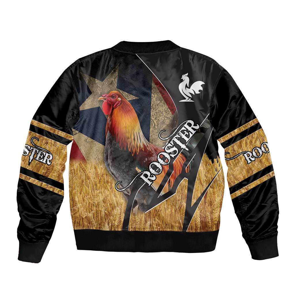 Puerto Rico Rooster Bomber Jacket Gallo Boricua