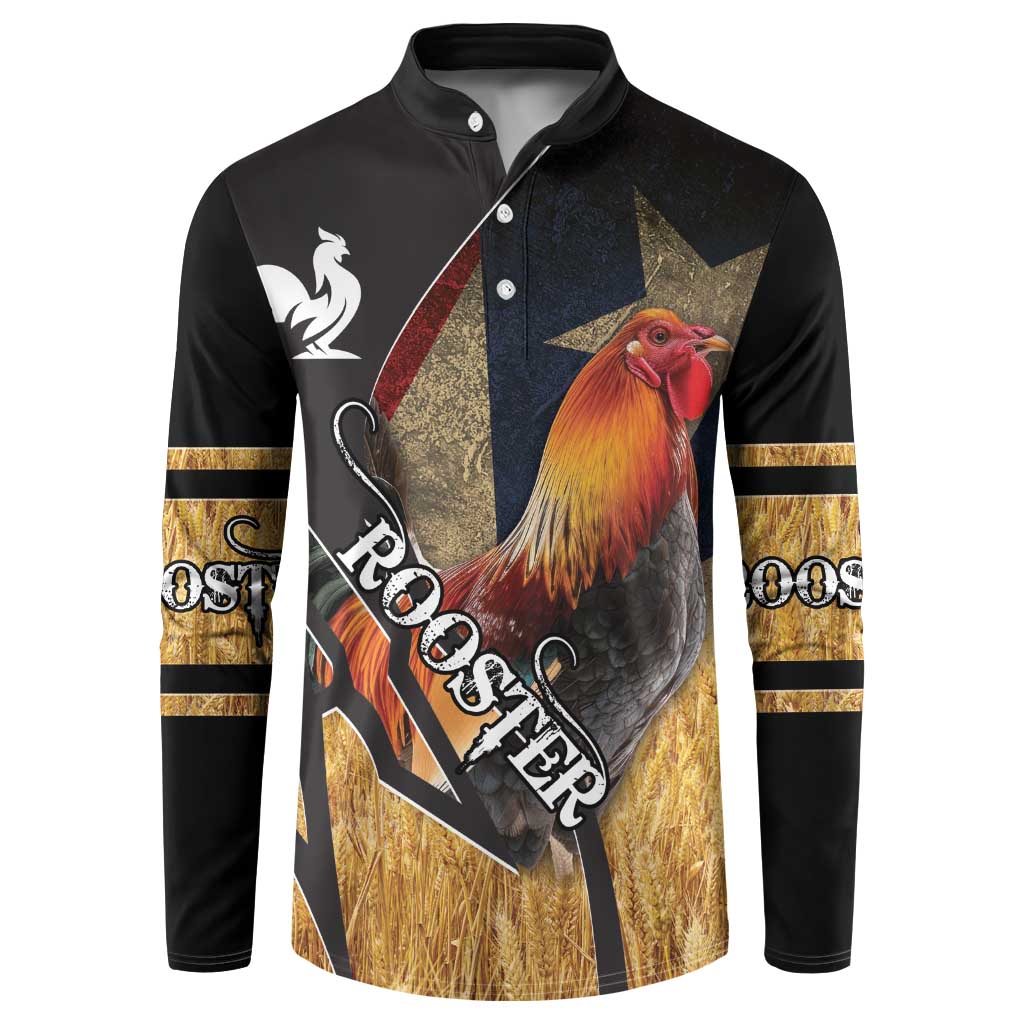 Puerto Rico Rooster Button Sweatshirt Gallo Boricua
