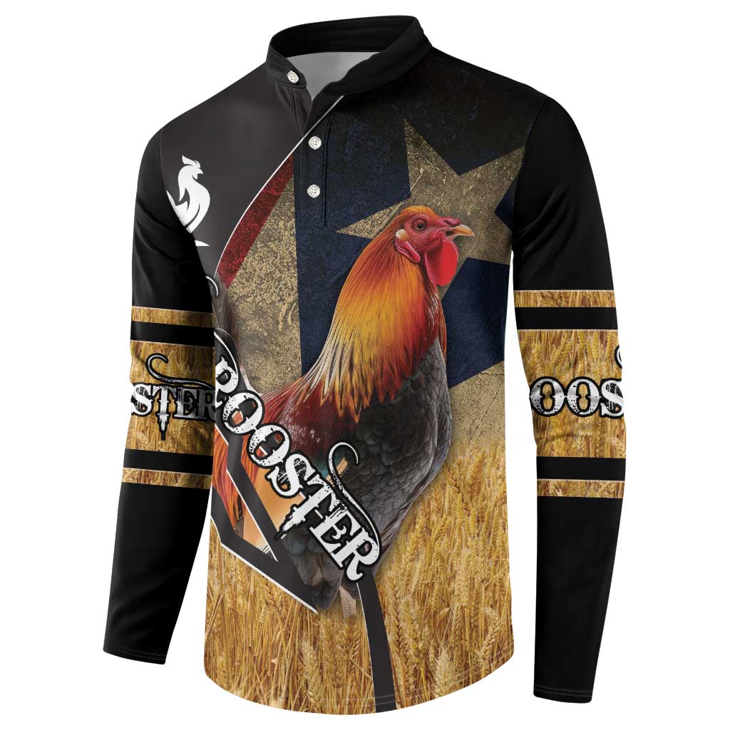 Puerto Rico Rooster Button Sweatshirt Gallo Boricua
