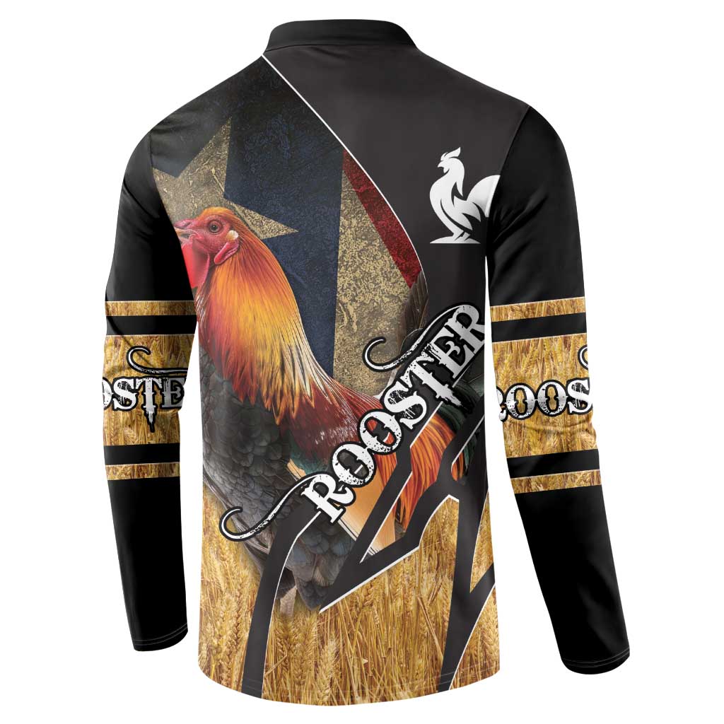 Puerto Rico Rooster Button Sweatshirt Gallo Boricua