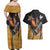Puerto Rico Rooster Couples Matching Off Shoulder Maxi Dress and Hawaiian Shirt Gallo Boricua