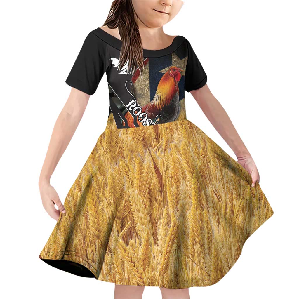 Puerto Rico Rooster Family Matching Off Shoulder Short Dress and Hawaiian Shirt Gallo Boricua