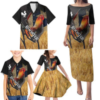 Puerto Rico Rooster Family Matching Puletasi and Hawaiian Shirt Gallo Boricua