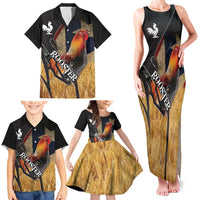 Puerto Rico Rooster Family Matching Tank Maxi Dress and Hawaiian Shirt Gallo Boricua
