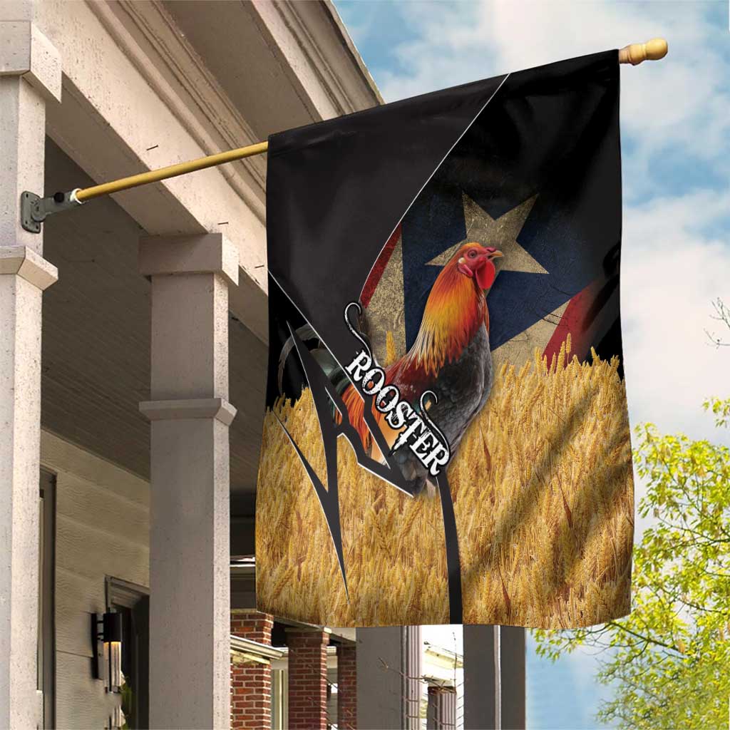 Puerto Rico Rooster Garden Flag Gallo Boricua