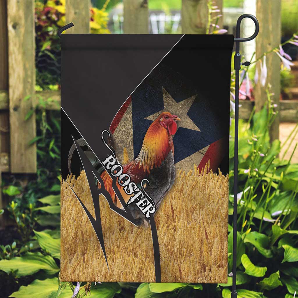 Puerto Rico Rooster Garden Flag Gallo Boricua