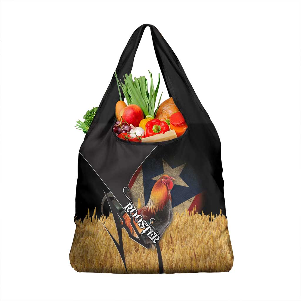 Puerto Rico Rooster Grocery Bag Gallo Boricua