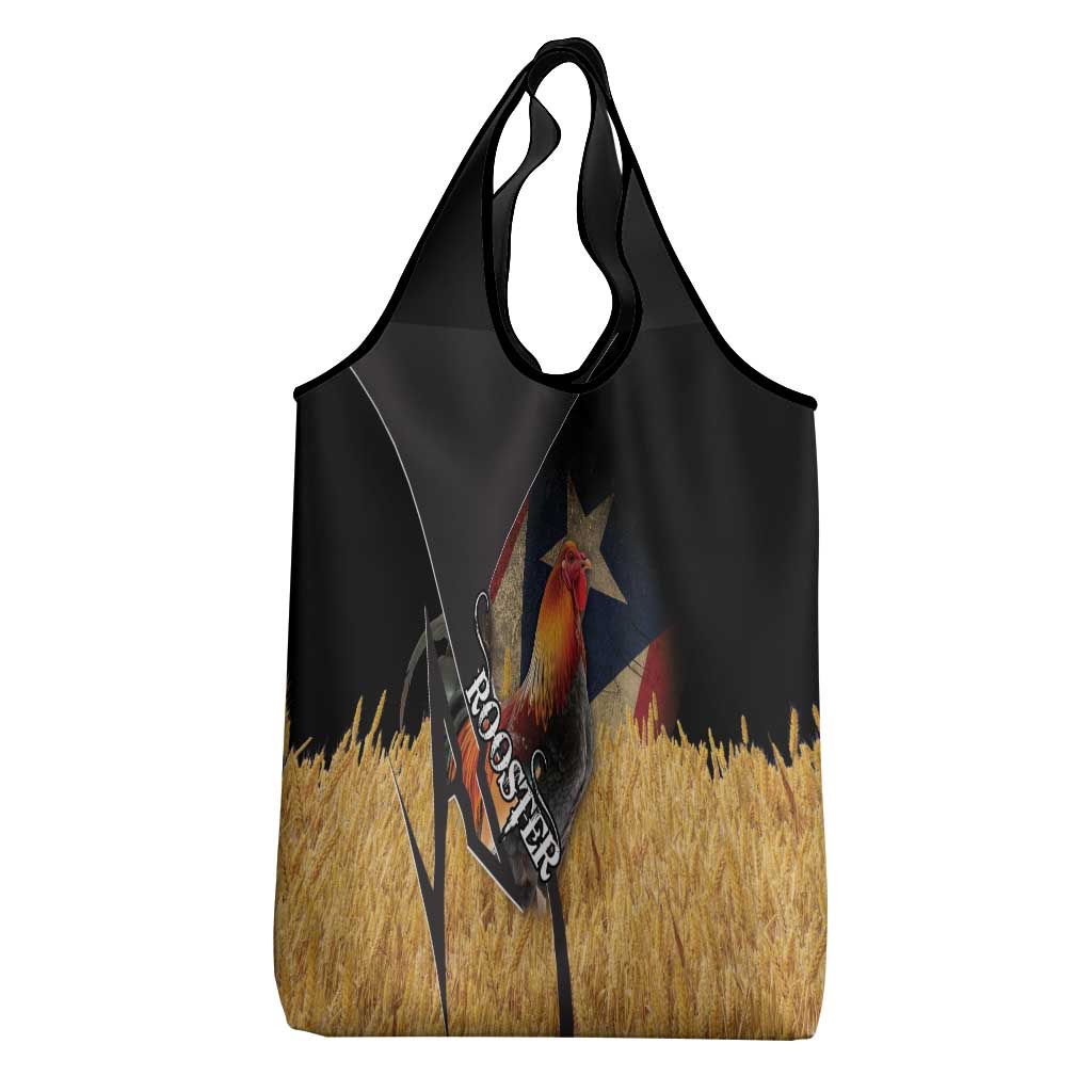 Puerto Rico Rooster Grocery Bag Gallo Boricua